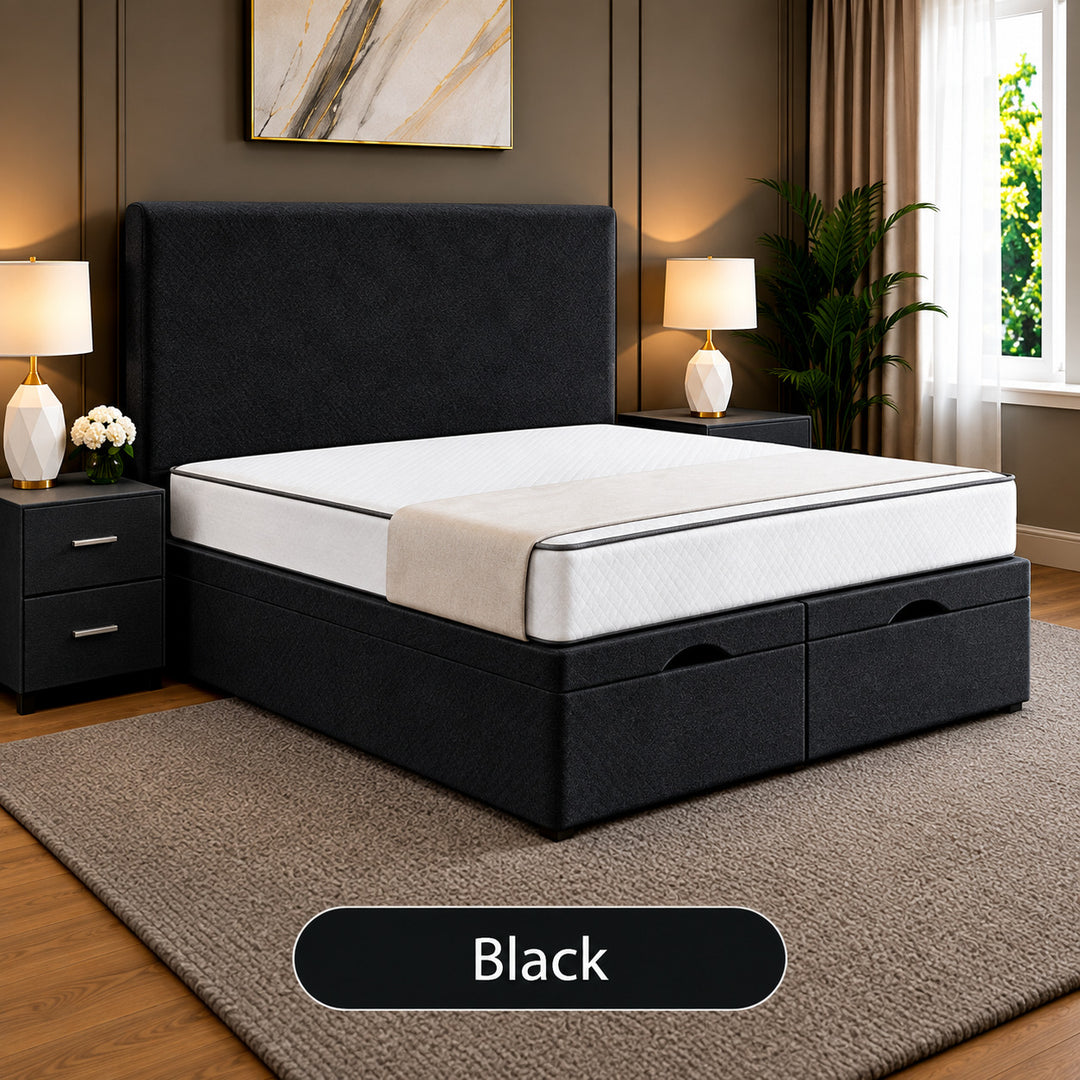 Hugo Divan Plain Ottoman Storage Bed Frame
