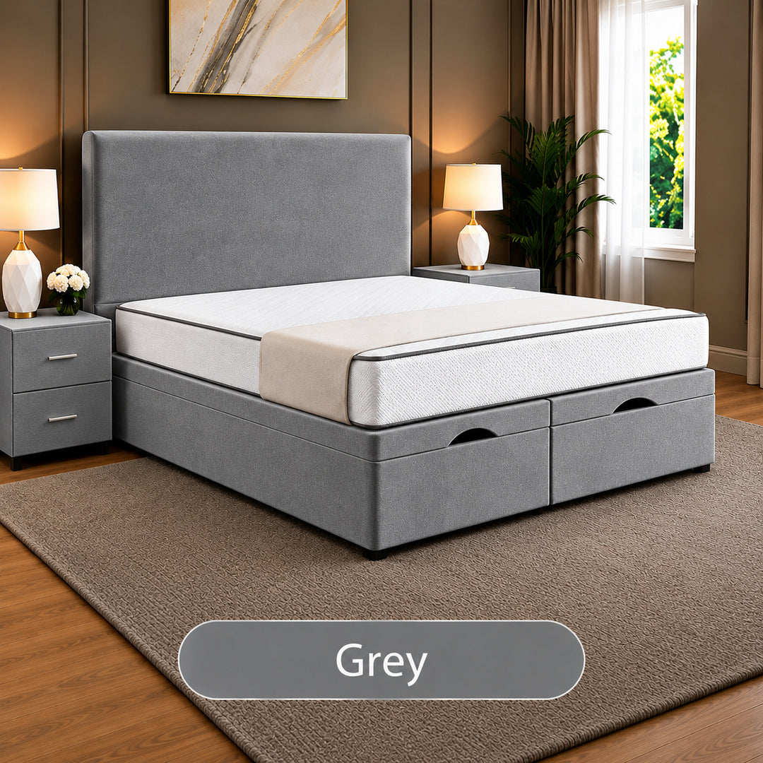 Hugo Divan Plain Ottoman Storage Bed Frame
