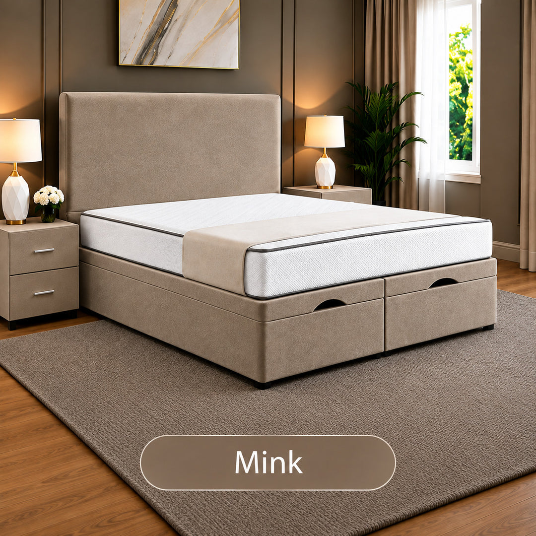 Hugo Divan Plain Ottoman Storage Bed Frame