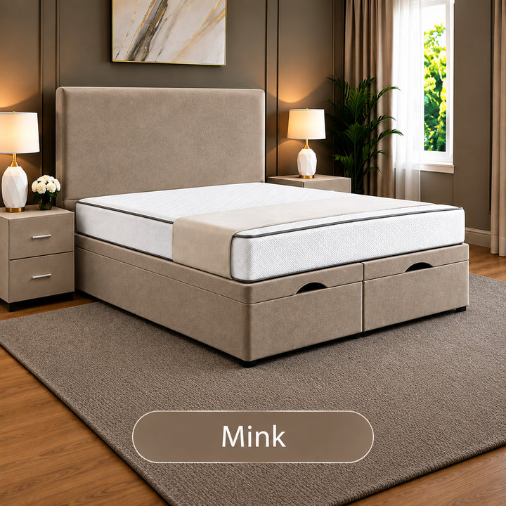 Hugo Divan Plain Ottoman Storage Bed Frame