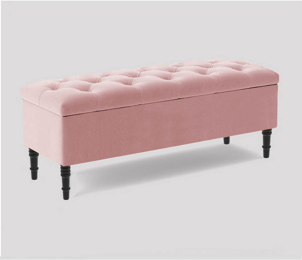 Swiss Chesterfield Upholstered Footstool