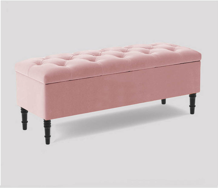 Swiss Chesterfield Upholstered Footstool