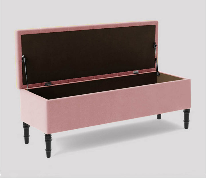 Swiss Chesterfield Upholstered Footstool