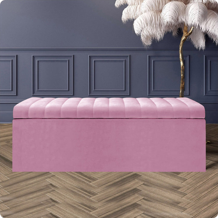 Safar Large Ottoman Storage Box - Upholstered Blanket Box
