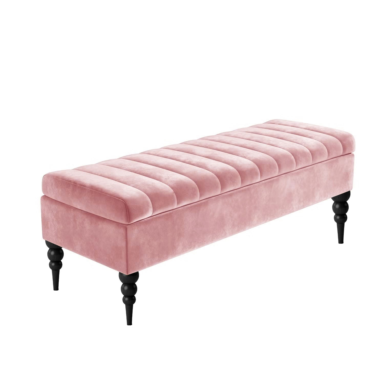 Baby Pink plush velvet bench with storage, velvet shoe storage bench, hallway bench, end of bed bench with storage, ottoman footstool, shoe changing bench, window seating bench, velvet end of bed table, footrest