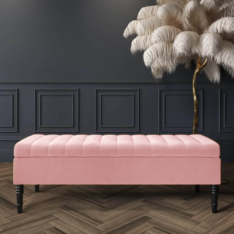 Safar Velvet Bench with Storage