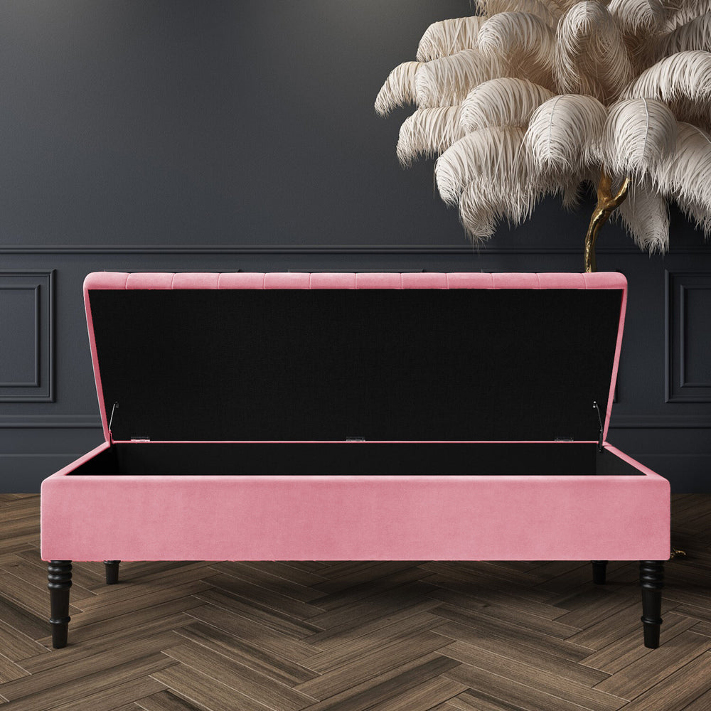 Safar Velvet Bench with Storage