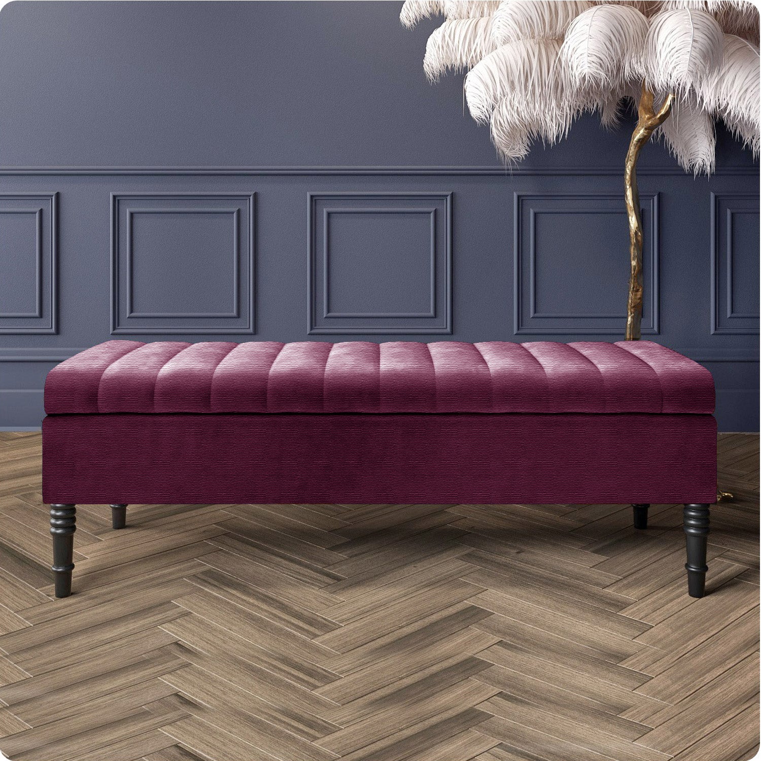 Safar Ottoman Storage Bench in Naples Fabric