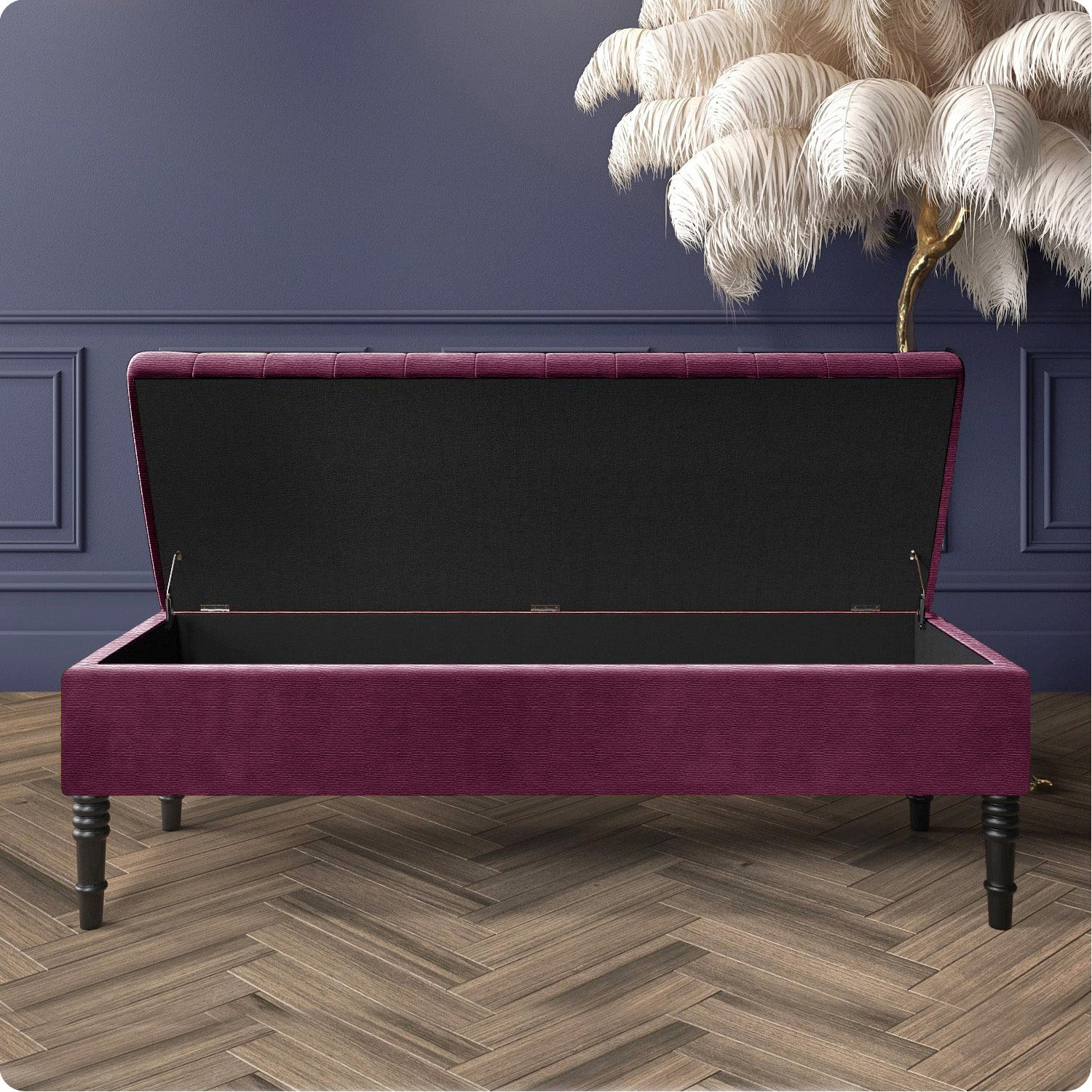 Safar Ottoman Storage Bench in Naples Fabric