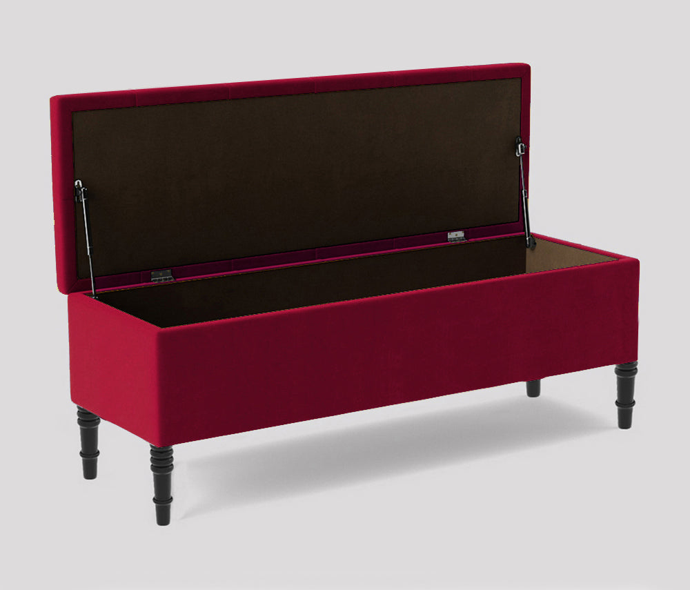 Swiss Chesterfield Upholstered Footstool