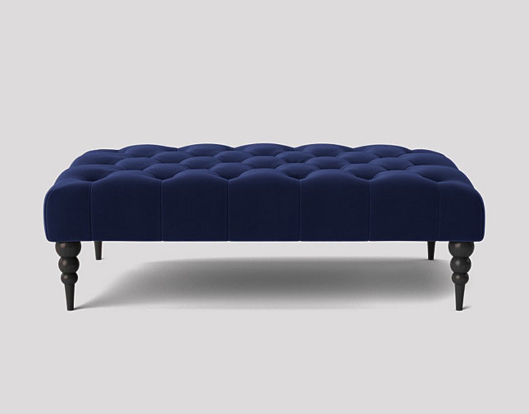 Alyana Rectangle Chesterfield Upholstered Footstool