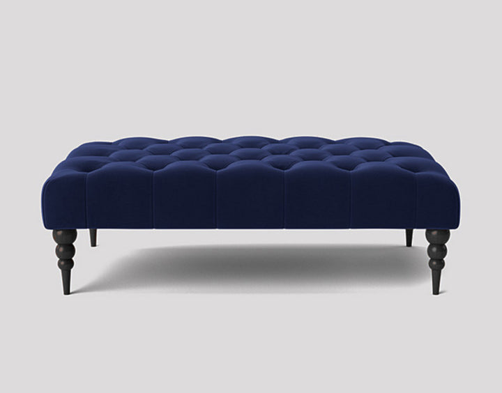 Alyana Rectangle Chesterfield Upholstered Footstool