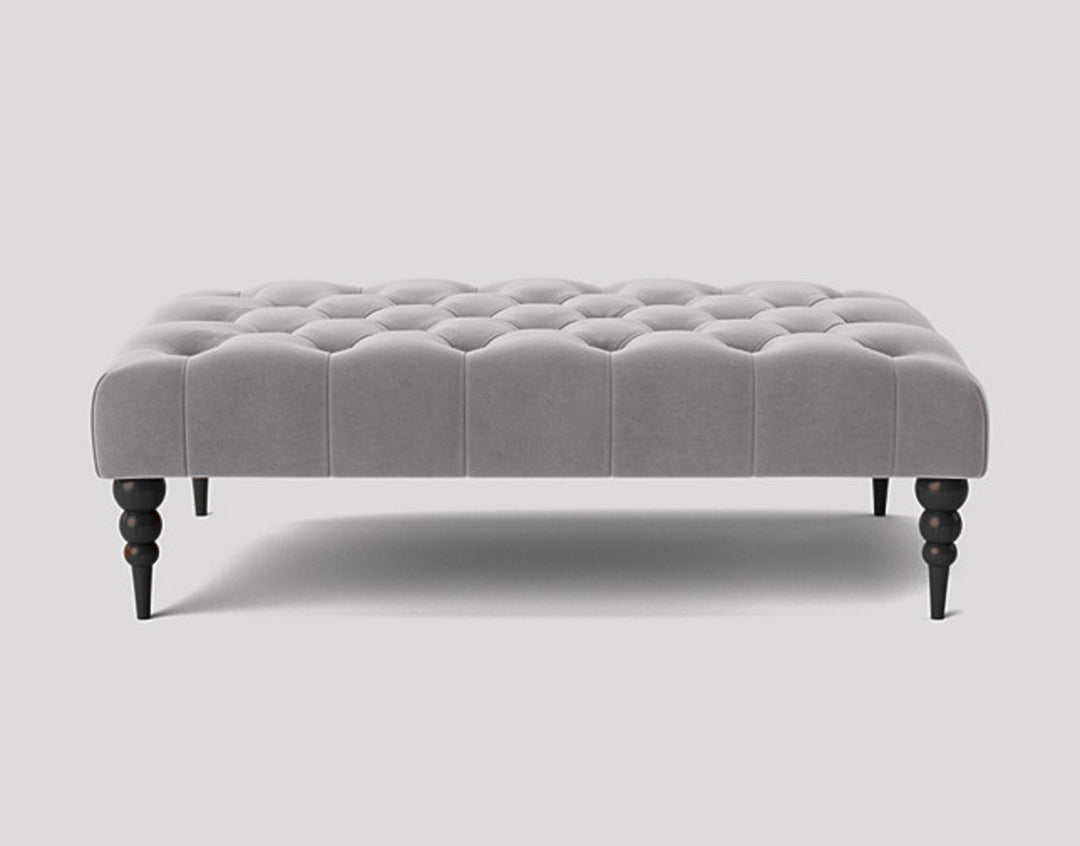 Alyana Rectangle Chesterfield Upholstered Footstool