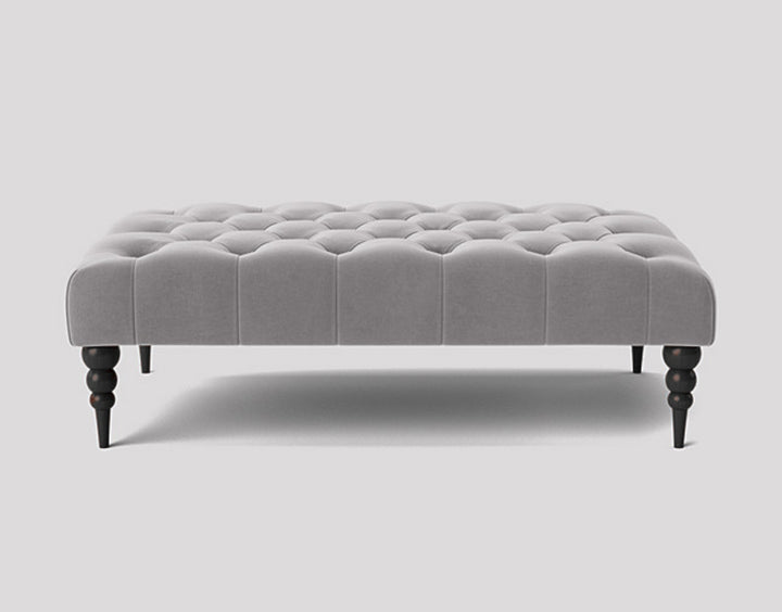 Alyana Rectangle Chesterfield Upholstered Footstool