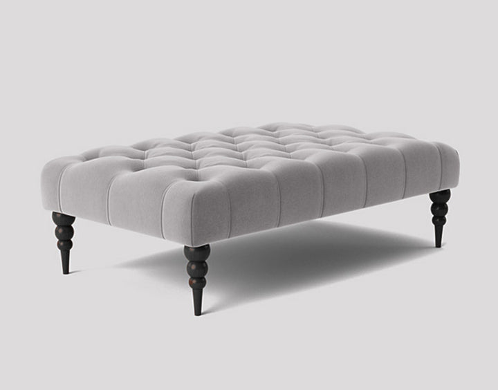 Alyana Rectangle Chesterfield Upholstered Footstool