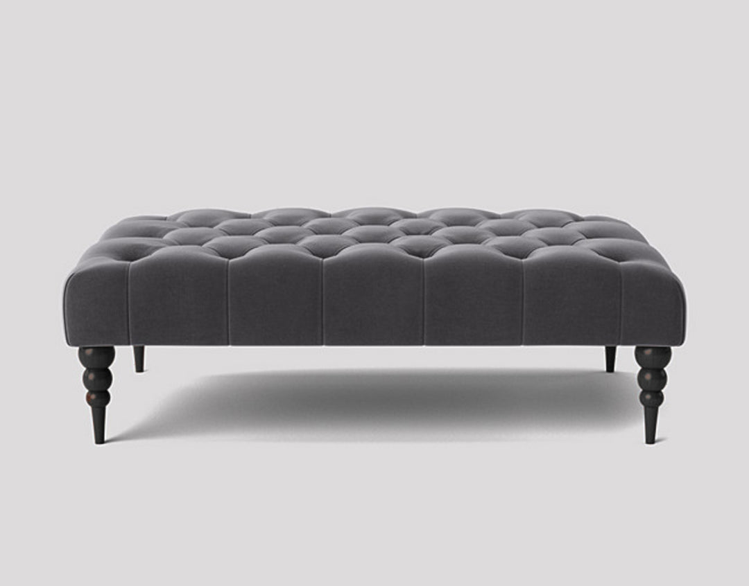 Alyana Rectangle Chesterfield Upholstered Footstool