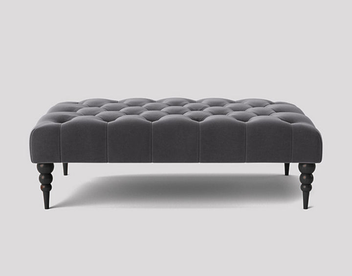 Alyana Rectangle Chesterfield Upholstered Footstool