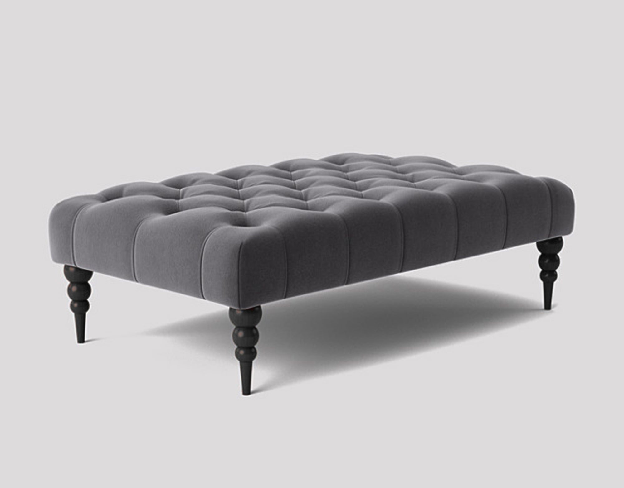 Alyana Rectangle Chesterfield Upholstered Footstool