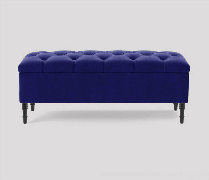 Swiss Chesterfield Upholstered Footstool