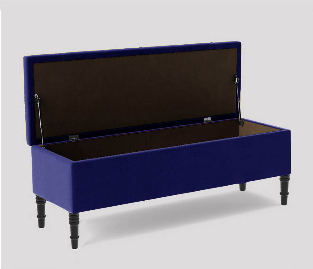 Swiss Chesterfield Upholstered Footstool