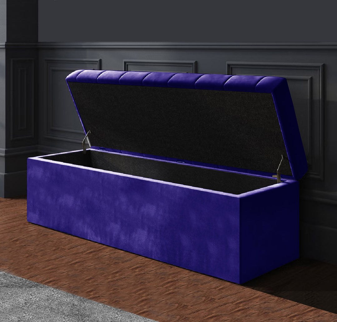 SD Plush Ottoman storage Box