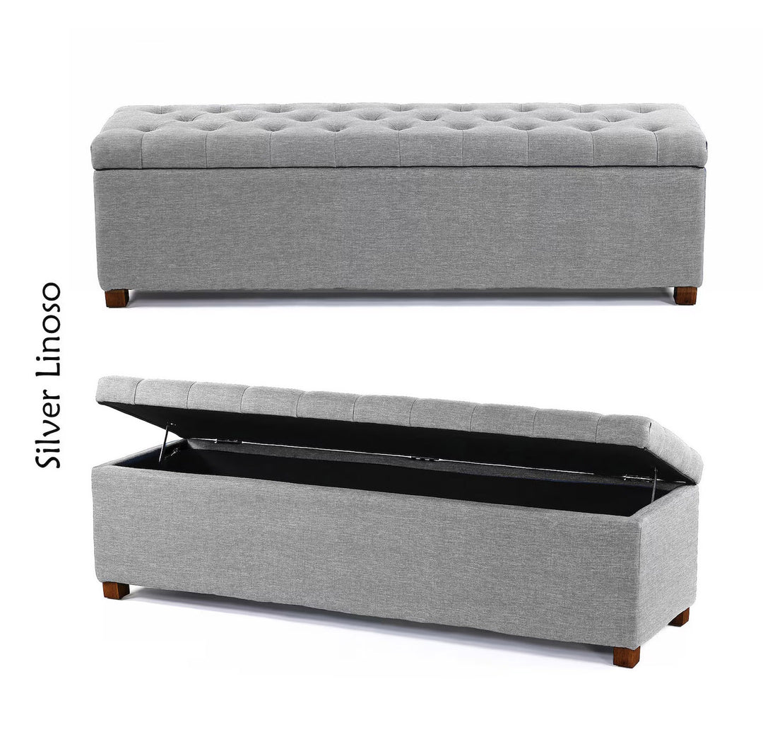 Linoso Chesterfield Ottoman Storage Box