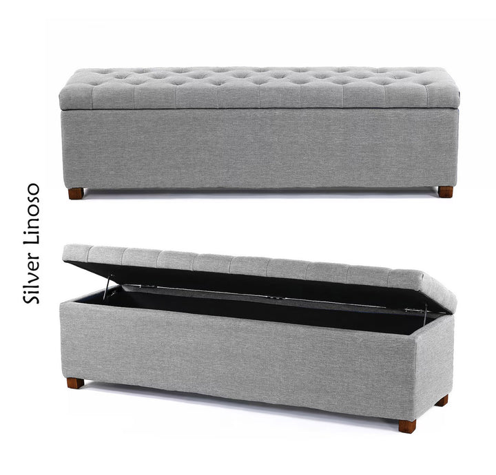 Linoso Chesterfield Ottoman Storage Box