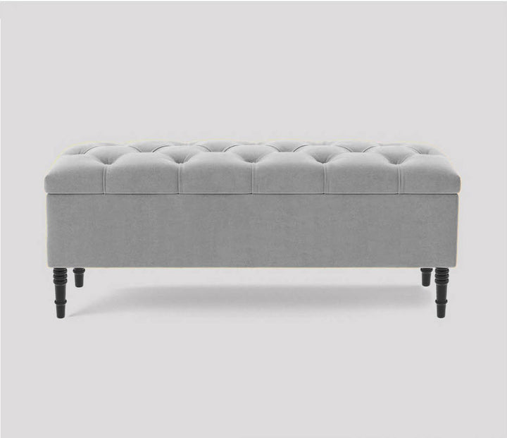 Swiss Chesterfield Upholstered Footstool