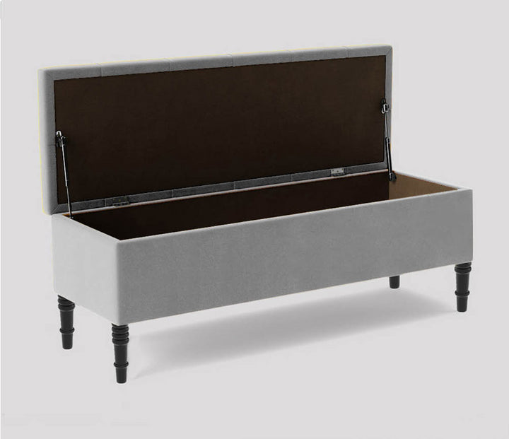 Swiss Chesterfield Upholstered Footstool