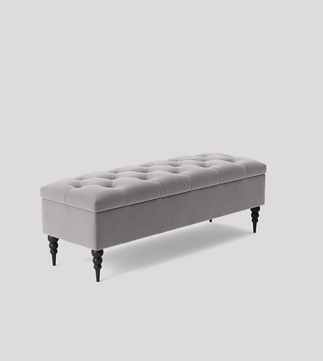 Safar Chesterfield Shoe Storage Bench with Legs