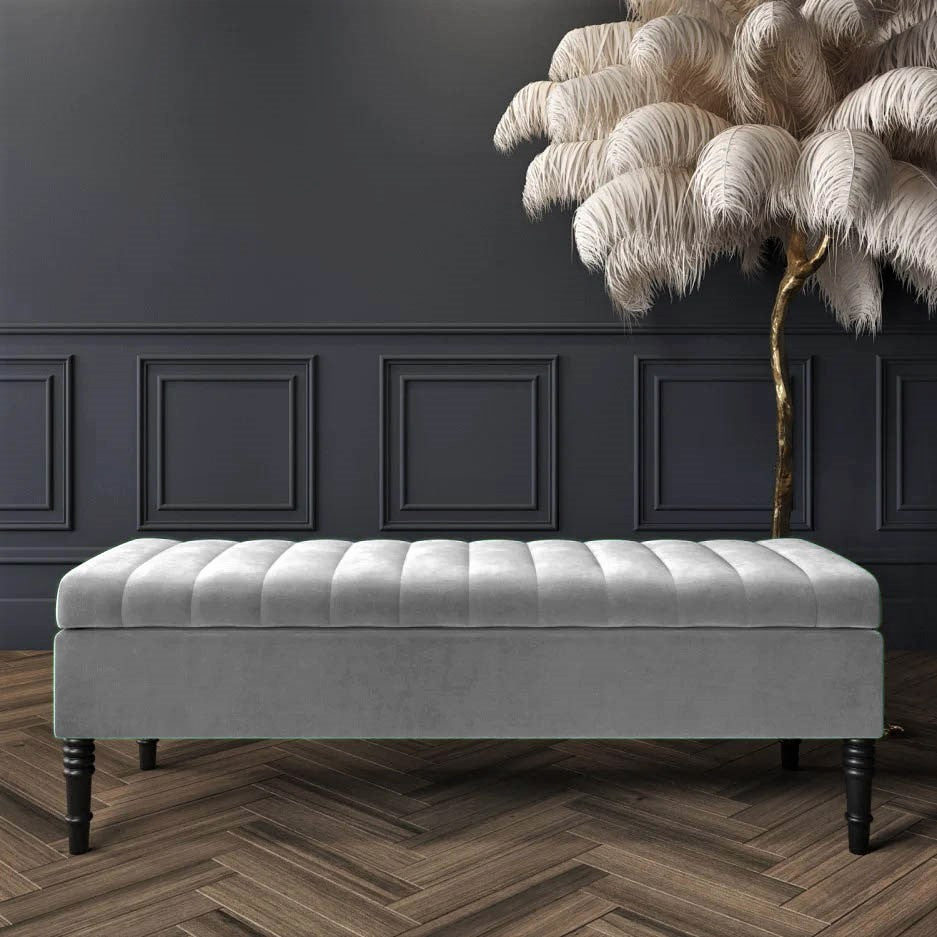 Safar Velvet Bench with Storage