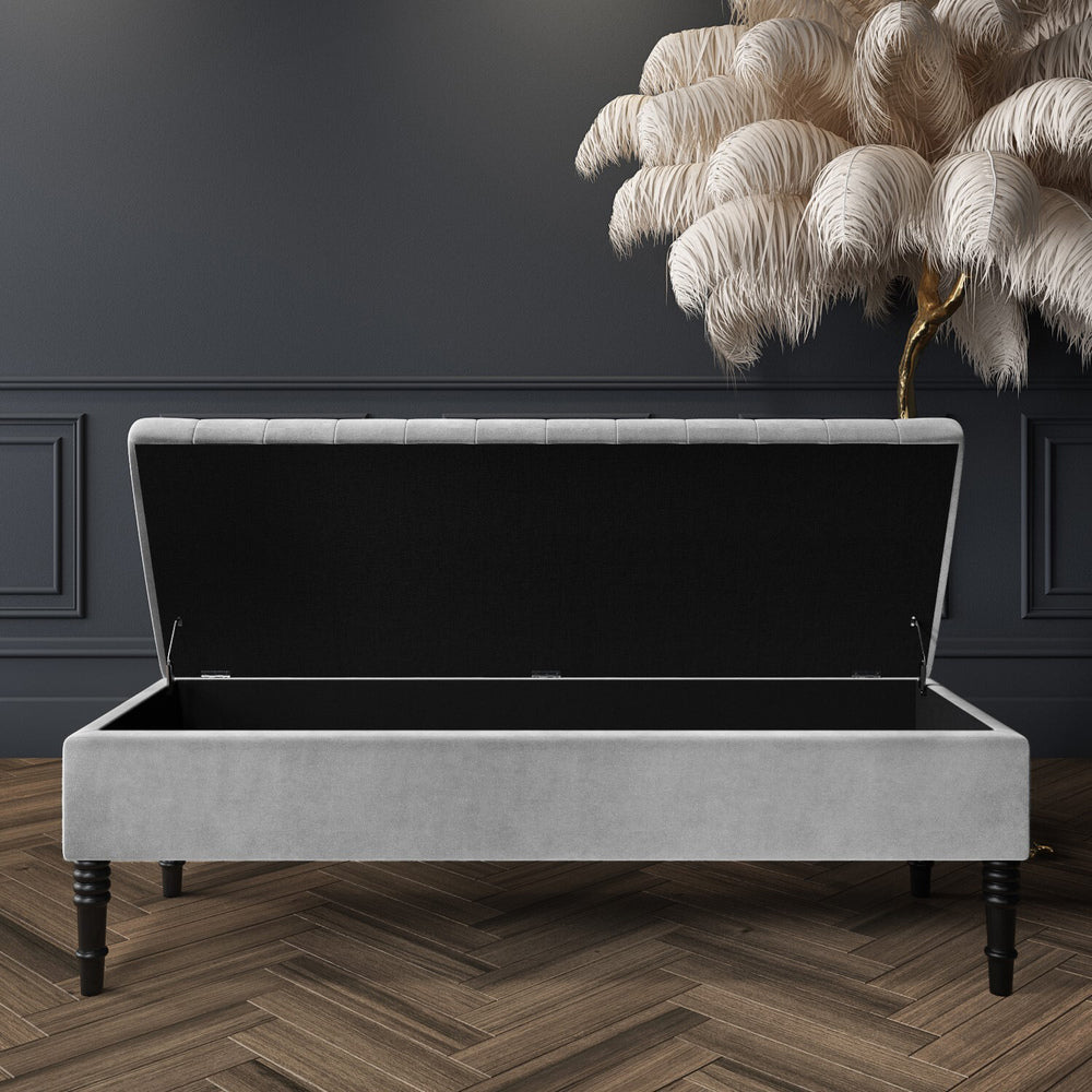 Safar Velvet Bench with Storage