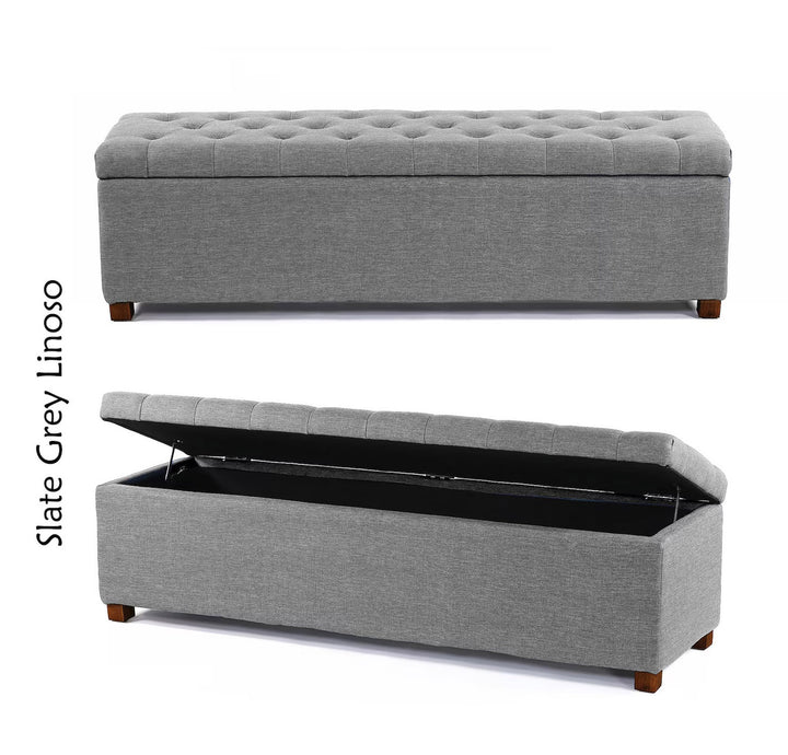 Linoso Chesterfield Ottoman Storage Box