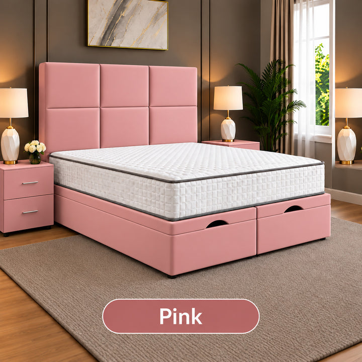 Rivo Cubed Tufted Divan Storage Ottoman Bed Frame