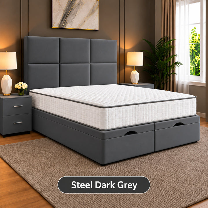 Rivo Cubed Tufted Divan Storage Ottoman Bed Frame