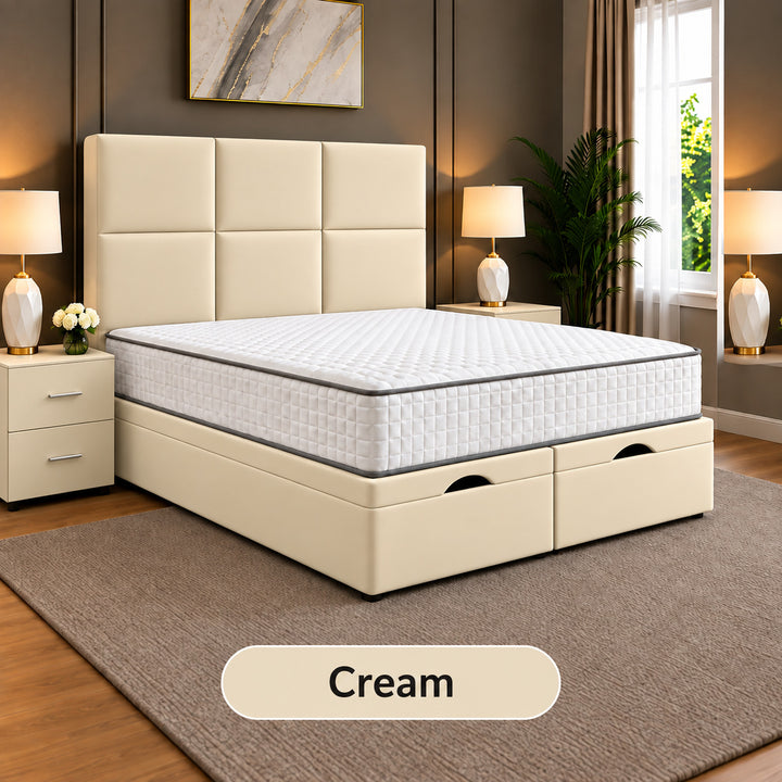 Rivo Cubed Tufted Divan Storage Ottoman Bed Frame