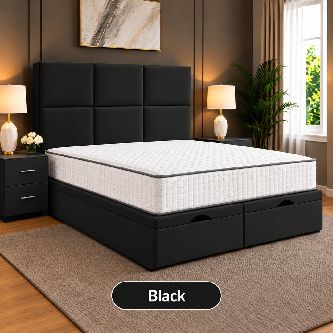 Rivo Cubed Tufted Divan Storage Ottoman Bed Frame