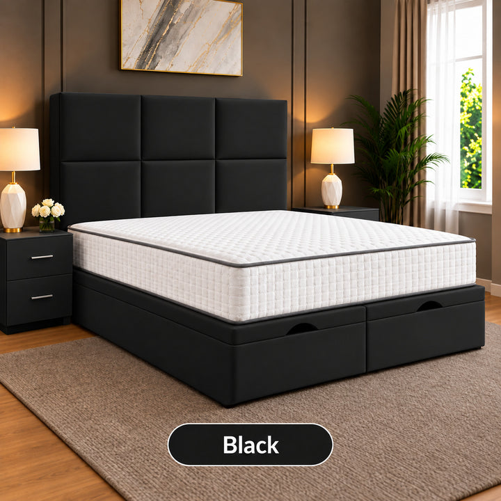 Rivo Cubed Tufted Divan Storage Ottoman Bed Frame