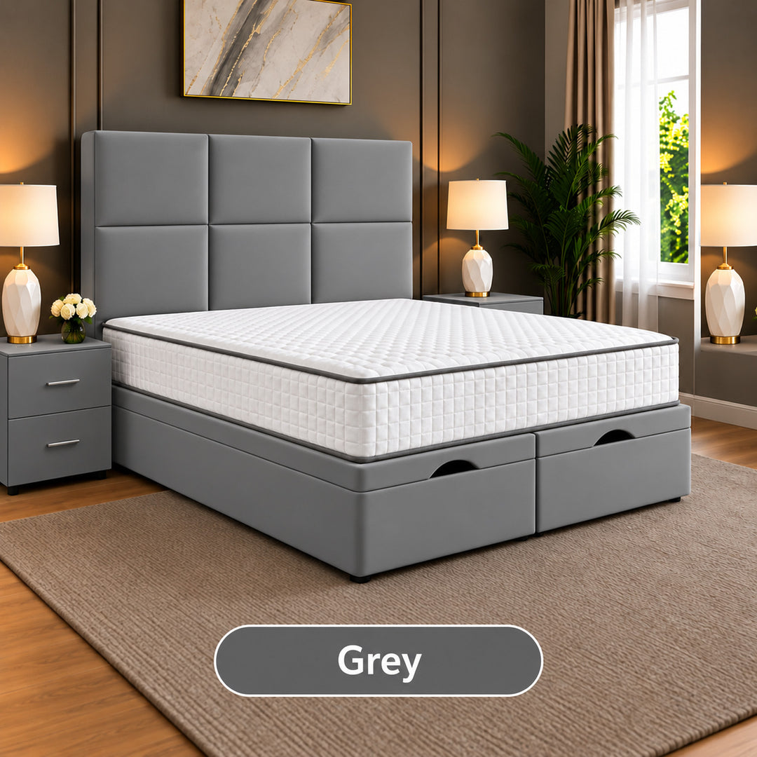 Rivo Cubed Tufted Divan Storage Ottoman Bed Frame