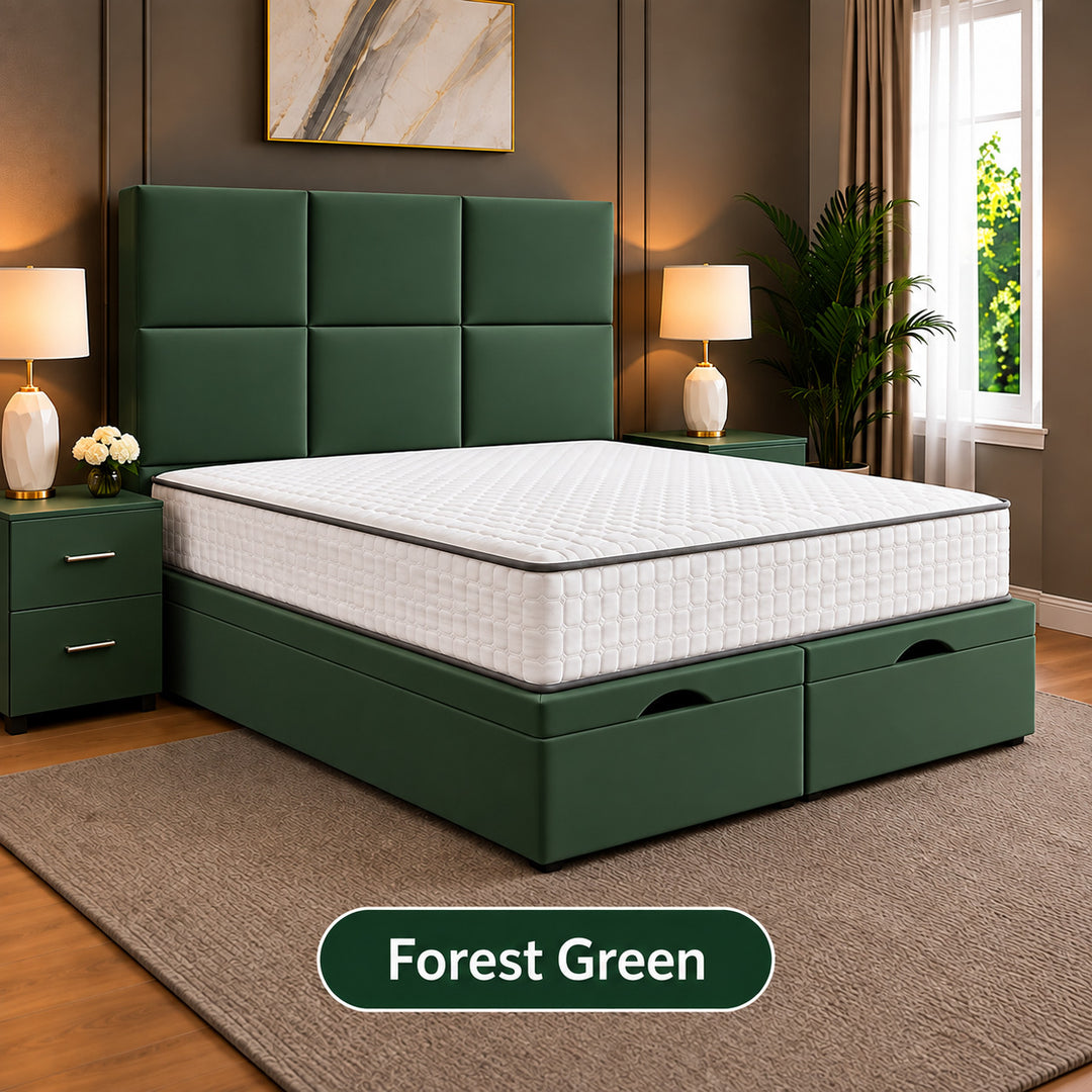 Rivo Cubed Tufted Divan Storage Ottoman Bed Frame