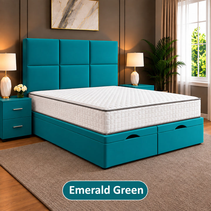 Rivo Cubed Tufted Divan Storage Ottoman Bed Frame