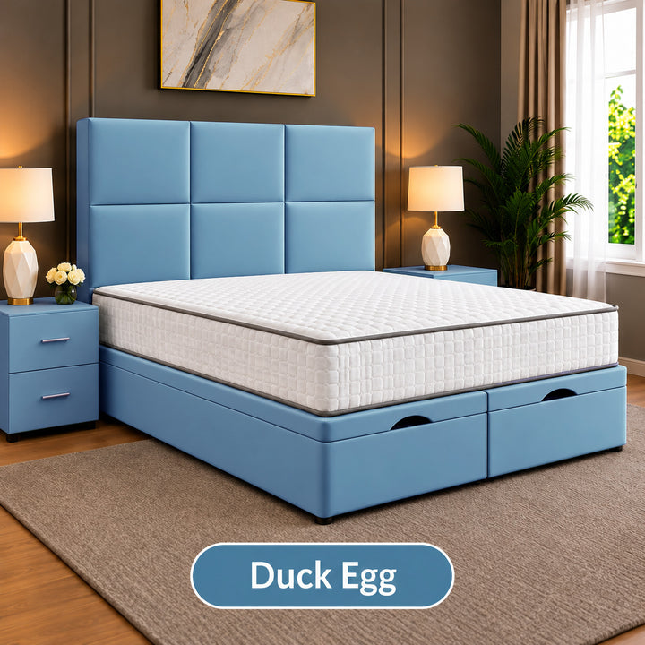 Rivo Cubed Tufted Divan Storage Ottoman Bed Frame