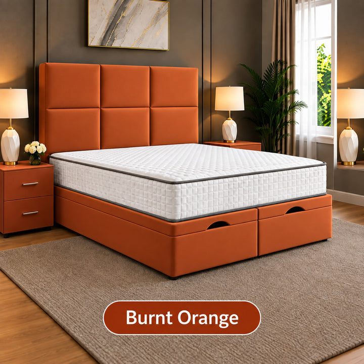 Rivo Cubed Tufted Divan Storage Ottoman Bed Frame