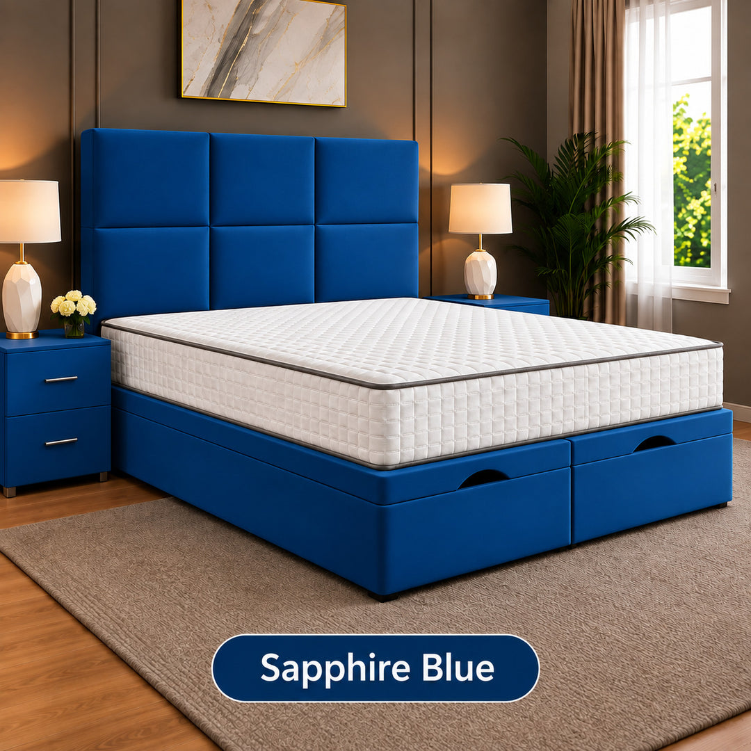 Rivo Cubed Tufted Divan Storage Ottoman Bed Frame