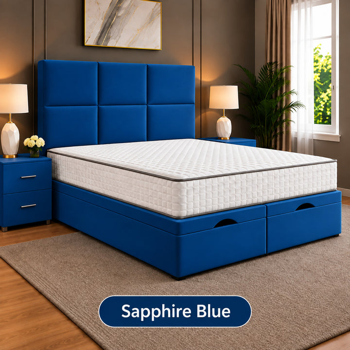 Rivo Cubed Tufted Divan Storage Ottoman Bed Frame