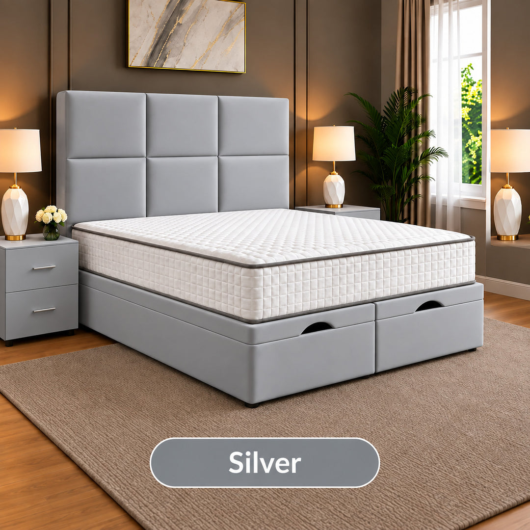 Rivo Cubed Tufted Divan Storage Ottoman Bed Frame