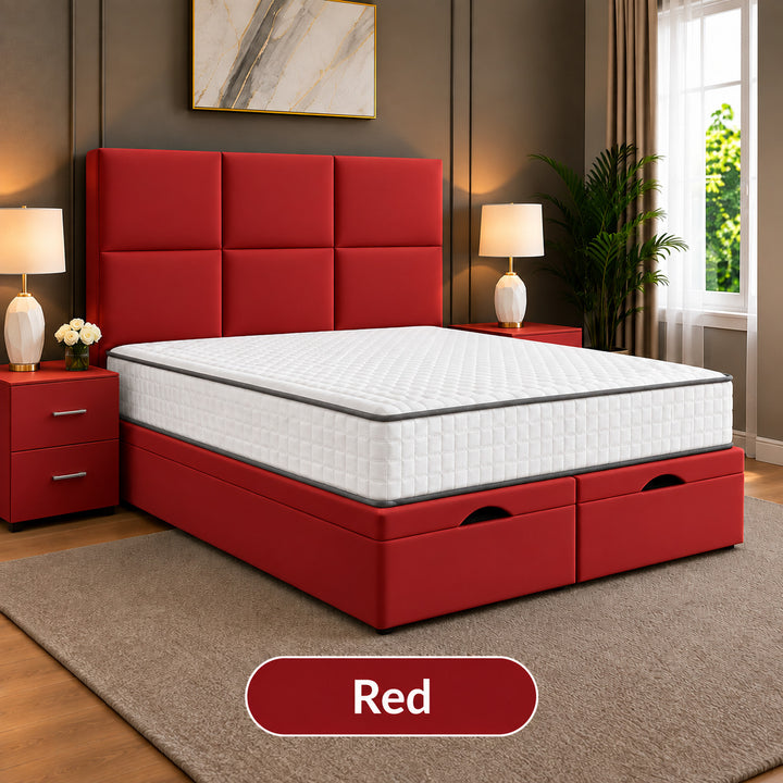 Rivo Cubed Tufted Divan Storage Ottoman Bed Frame