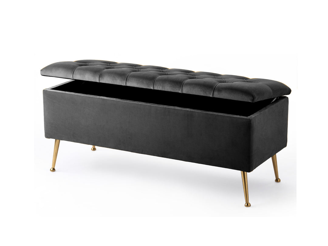 Amara Chesterfield Ottoman Storage Bench with Legs