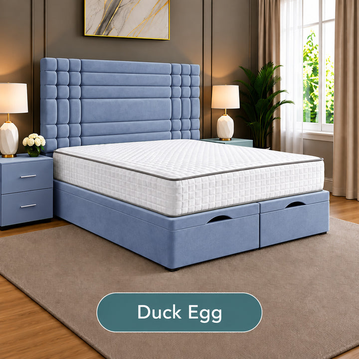Persia Linear Panel Divan Ottoman Storage Bed Frame