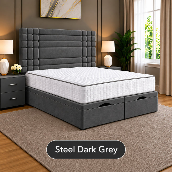 Persia Linear Panel Divan Ottoman Storage Bed Frame